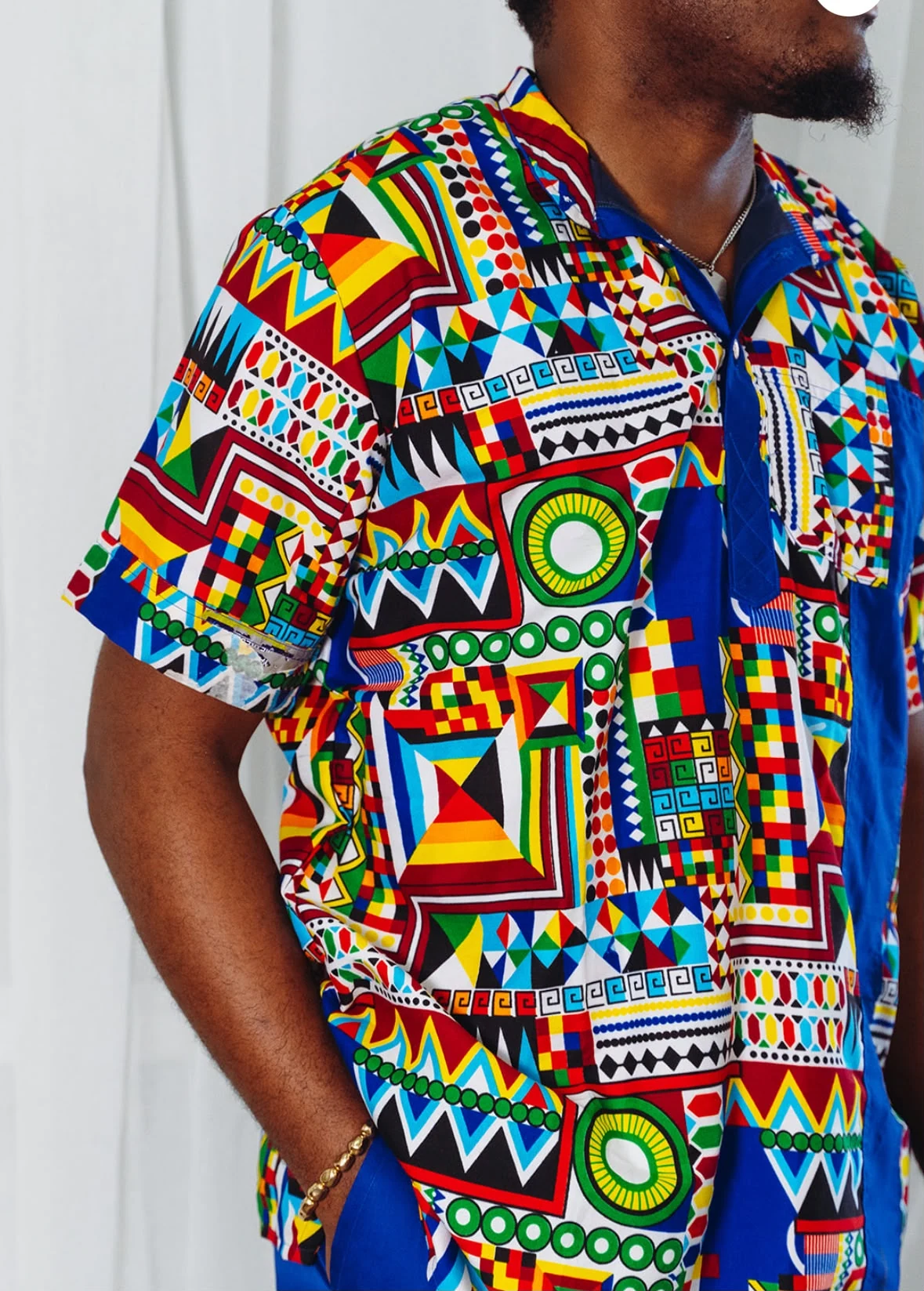 Chemise Oduèrè, imprimé graphique multicolore